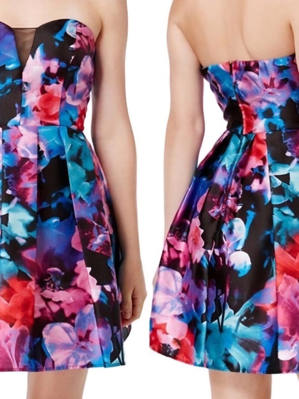 B. Darlin Juniors Strapless Fit-and-Flare Party Dress Size:11/12 (Large)